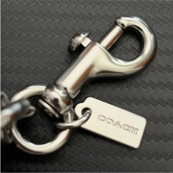 Coach Rowan Cherry Print Mini Bag in White and Red Key Chain - Picture 5 of 6